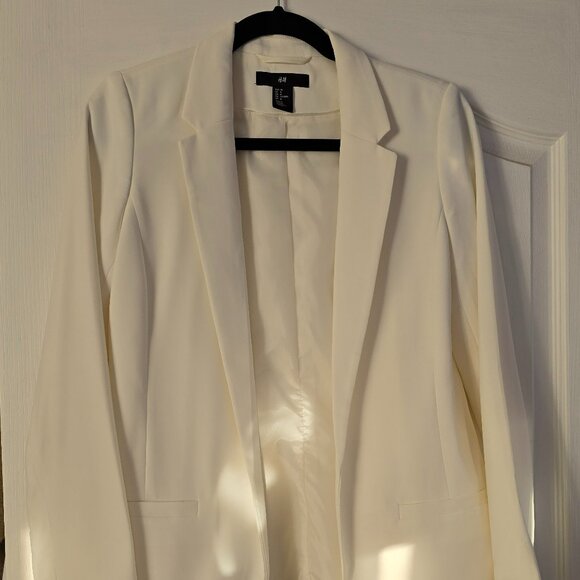 H&M ivory chiffon blazer - Picture 1 of 4